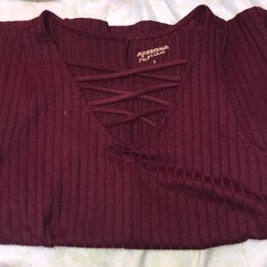 Maroon long tank top